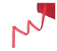 NINE LOOMS Picot Loop Adorno de encaje decorativo Elásticos 3/8 "10 mm Con volantes Correas de spandex Ropa interior Lencería Costura Artesanía 2 5 10 yardas(Red,5 YARDS_10MM)