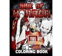 Nine of Horror Coloring Book: Freak of Horror with Terrifying Monsters Halloween Nightmare A Serial Killers from Classic Horror Movies Adults Clouring Book for Relaxation