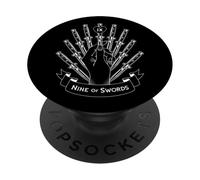 Nine of Swords Tarot Card Astrología Switchblades PopSockets PopGrip Adhesivo