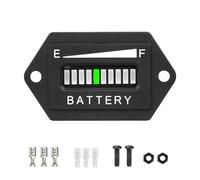 NInE-ROnG 12/24V 36V 48V Medidor Indicador de Batería,Impermeable IP68,Medidor de Capacidad de Batería de Plomo Ácido Uso para Carrito de Golf,Montacargas,Star Car(BI001-1) (12/24V)