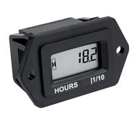 NInE-ROnG Contador de Horas LCD Digital Voltaje AC/DC 5V a 277V,no Polarizado,Instalación a Presión,Diseño Impermeable para ZTR Cortacésped Tractor Generator Club Compresor de Coche