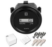 NInE-ROnG NR-HM005DC Contador de Horas DC 4.5-90V LCD Redondo Contador de Horas de Cuarzo para Carretilla de Horquilla Barco Tractor Generador Motor Cortacésped