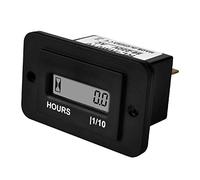 NInE-ROnG Rectangular LCD Digital Conta Horas AC 86-230V Resetable No se Requiere Batería, para Motor Pequeño Quad Bike Motocicleta Cortacésped Moto Motos Motosierra (AC 86-230V)