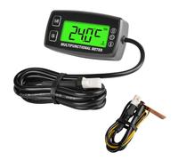 NInE-ROnG Retroiluminación LCD Tacómetro Motor Aceite Agua Termómetro Pantalla digital Batería reemplazable para Moto ATV Barco Marina Compresor Limpiadores (TS003)