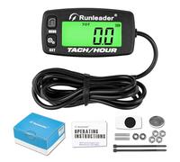 NInE-ROnG Tacómetro Digital: con Batería Reemplazable, Recordatorio de Mantenimiento, Ind RPM Retroiluminado, para Fuerabordas, ATVs, Gen, Hoces, Motocicletas, Motosierras, Otros Motores Gas