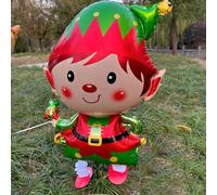 Nine San 2 globos de aluminio para caminar, diseño de elfos, elfos de Navidad, decoración para fiestas