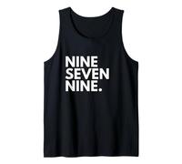 Nine Seven Nine Código de Área 979 College Station TX Texas EE.UU Camiseta sin Mangas