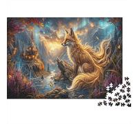 Nine-Tailed FoxRompecabezas Premium De 1000 Piezas Cartón, Antistrés Valle Aurora Entretenimiento Familiar, Regalo Ideal para Unión Familiar Y Tiempo Libre 70x50cm/1000pcs