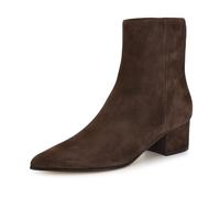 NINE WEST Botines Maribu para mujer, Gamuza marrón oscuro 200, 37.5 EU
