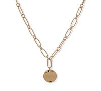 Nine West Collar con colgante ondulado texturizado para mujer, 43 cm, tono dorado