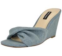 Nine West Nikhil - Sandalias de cuña para mujer, Denim azul claro 450, 36 EU