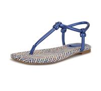 NINE WEST Nortny, Sandalias Planas Mujer, Azul 420, 38 EU