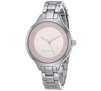 Nine West NW/2225 Reloj de Pulsera para Mujer, Plata/Rosa Claro
