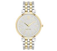 Nine West NW/2402 - Reloj con Esfera acentuada y Lentejuelas para Mujer, Bicolor, NW/2403SVTT