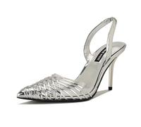 Nine West Pemma, Bomba Mujer, Espejo Plateado metálico/Transparente 040, 38 EU