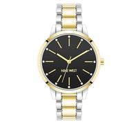 Nine West Reloj de Pulsera con Detalles de Cristal Genuino para Mujer