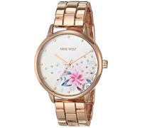 Nine West Reloj de Pulsera con Detalles de Cristal para Mujer