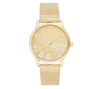 Nine West Reloj de Pulsera de Malla para Mujer, Dorado