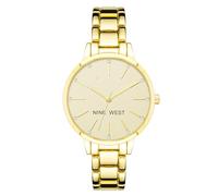 Nine West Reloj de Pulsera para Mujer, NW/2098, Oro