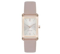 Nine West Reloj Saffiano con correa para mujer, Rosado/Oro rosa