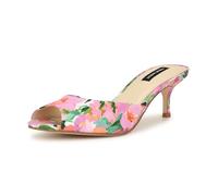 Nine West Sandalia de tacón Luvlie para mujer, Pink Floral 660, 38.5 EU