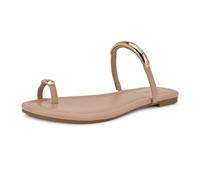 Nine West Sandalia plana Balon para mujer, Claro Natural 110, 37 EU
