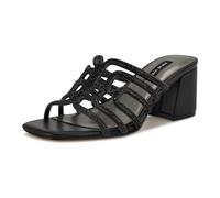 NINE WEST Sandalias de tacón Grassa para mujer, Negro 001, 41 EU