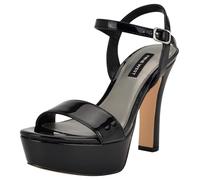 Nine West Solas, Sandalia con talón Mujer, Black Patent 001, 38 EU