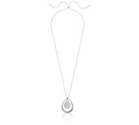 Nine West Women's Silver Adjustable Pendant Necklace 40"""" L