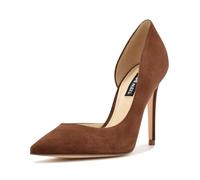 Nine West Zapatos de tacón Folowe para Mujer, Gamuza marrón Medio 210, 37.5 EU