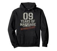 Nine Years Of Marriage 9 year wedding anniversary for him Sudadera con Capucha