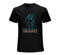 NINEAIR Chromatics Electronic Music American Band Classic - Camiseta de manga corta, color negro, talla L, Negro