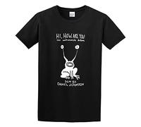NINEAIR Hi How are You Daniel Johnston The Unfinished Album - Camiseta unisex de manga corta 100 % algodón, color negro, talla L, Negro