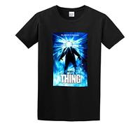 NINEAIR John Carpenter The Thing Black Edition - Póster de película retro unisex, 100 % algodón, camisetas de manga corta, color negro, talla XL, Negro