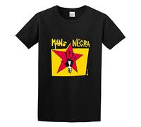 NINEAIR Mano Negra Manu Chao - Camiseta unisex de manga corta 100% algodón, color negro, talla M, Negro