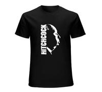 NINEAIR SONGLONG Alfred Hitchcock - Camiseta unisex de manga corta estampada para hombre, color negro, Negro, 3XL