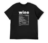 NINEAIR Thanksgiving Wine Nutritional Facts Standard T-Shirt Black XXXL