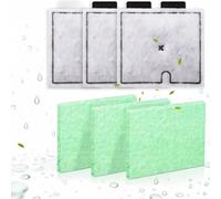 NINEDAN Kit de filtro CF2 de 3 meses compatible con filtro Interpet CF2, kit de cartuchos de filtro de tanque de peces para acuario, 3 cartuchos de filtro de repuesto, 3 almohadillas Algaway