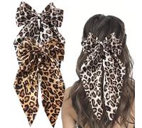 Ninejuize 2 lazos grandes con purpurina para el cabello para mujer, con lentejuelas, pasadores de estilo lazo brillante, accesorios para el cabello