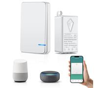 NineLeaf Interruptor de luz inteligente WiFi IP66, resistente al agua, interruptor inalámbrico, funciona con la función de temporizador de Amazon Alexa y Google Home, control de voz