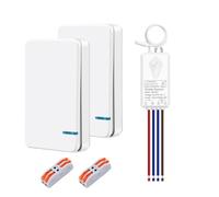 NineLeaf - Interruptor de radio inalámbrico con receptor, sin cableado, IP66