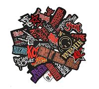 NINENINE 25 parches mixtos de bandas de rock, parches para planchar en ropa, insignias bordadas, ropa, pegatinas, chaquetas, apliques de música punk