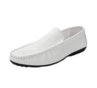 Ninepointninetynine Zapatos Mocasines for Fumar for Hombres, Mocasines, Zapatos Simples de Cuero de Color sólido, Flexibles, Suaves, Resistentes, de tacón Plano, sin Cordones for Conducir (Color : Bl