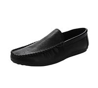 Ninepointninetynine Zapatos Mocasines for Fumar for Hombres, Mocasines, Zapatos Simples de Cuero de Color sólido, Flexibles, Suaves, Resistentes, de tacón Plano, sin Cordones for Conducir (Color : Ne