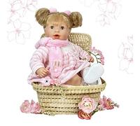Nines Artesanals d'Onil Muñeca Claudia 55cm, Abre y Cierra los ojitos. Muñeca educativa para terapias de Personas de la 3 Edad Desarrollo del Juego de los niños.