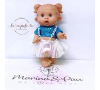 NINES D'ONIL Pepote PEPOTES 28Cm Muñeca Perfumada Colección Vinilo Mini Reborn