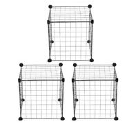 NINESHE Playpen de Mascotas, Playpen de Mascotas de Metal de Animales Pequeños, 12 Paneles Pedra de Ejercicio de Mascotas Portátiles Desmontables, Valla de Mascotas Pequeñas