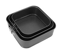 NINESHE SpringForm Cake Ban Set, Square Fug -Profle Previene el fondo extraíble de la palo, las bandejas para hornear, las cocinas, las bandejas de tarta de queso de las panaderías para (24/26/28)