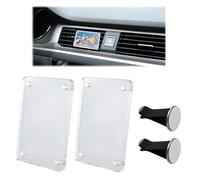NineSSJLY 2 Marcos Fotos Coche para ventilación - acrílico magnético 6×9 cm con Clip y Adhesivo - Colgante Personalizado, decoración Coche, Soporte Fotos para ventilación