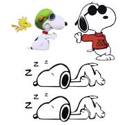 NineSSJLY 3× Pegatinas de - Juego de pegatinas de Peanuts con 3 diseños - Pegatinas impermeables para coche de 15×20 cm - Para coche, Vespa, portátil, ventana, habitación infantil y moto